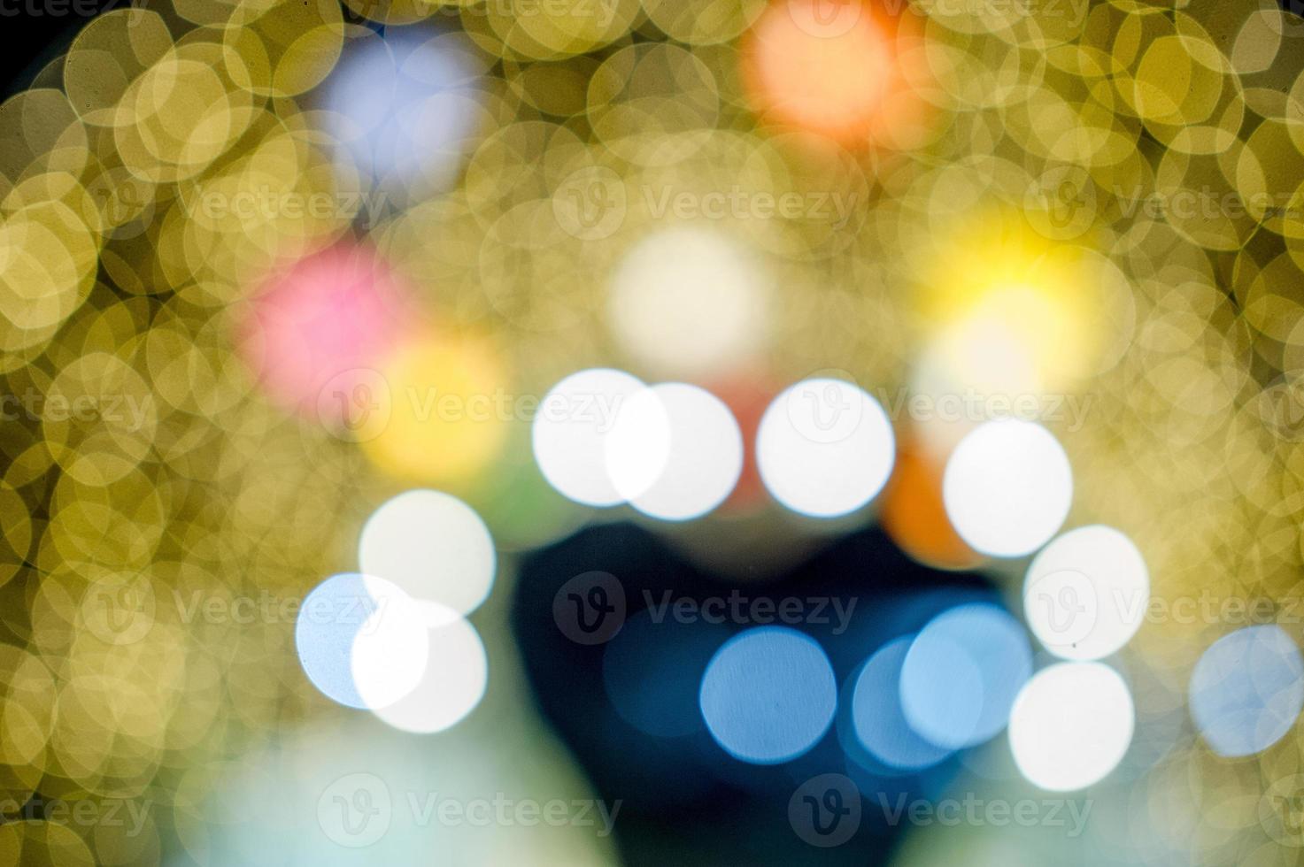 Colorful lights On New Year's Day, Bokeh circle lights, background image with copy space. photo
