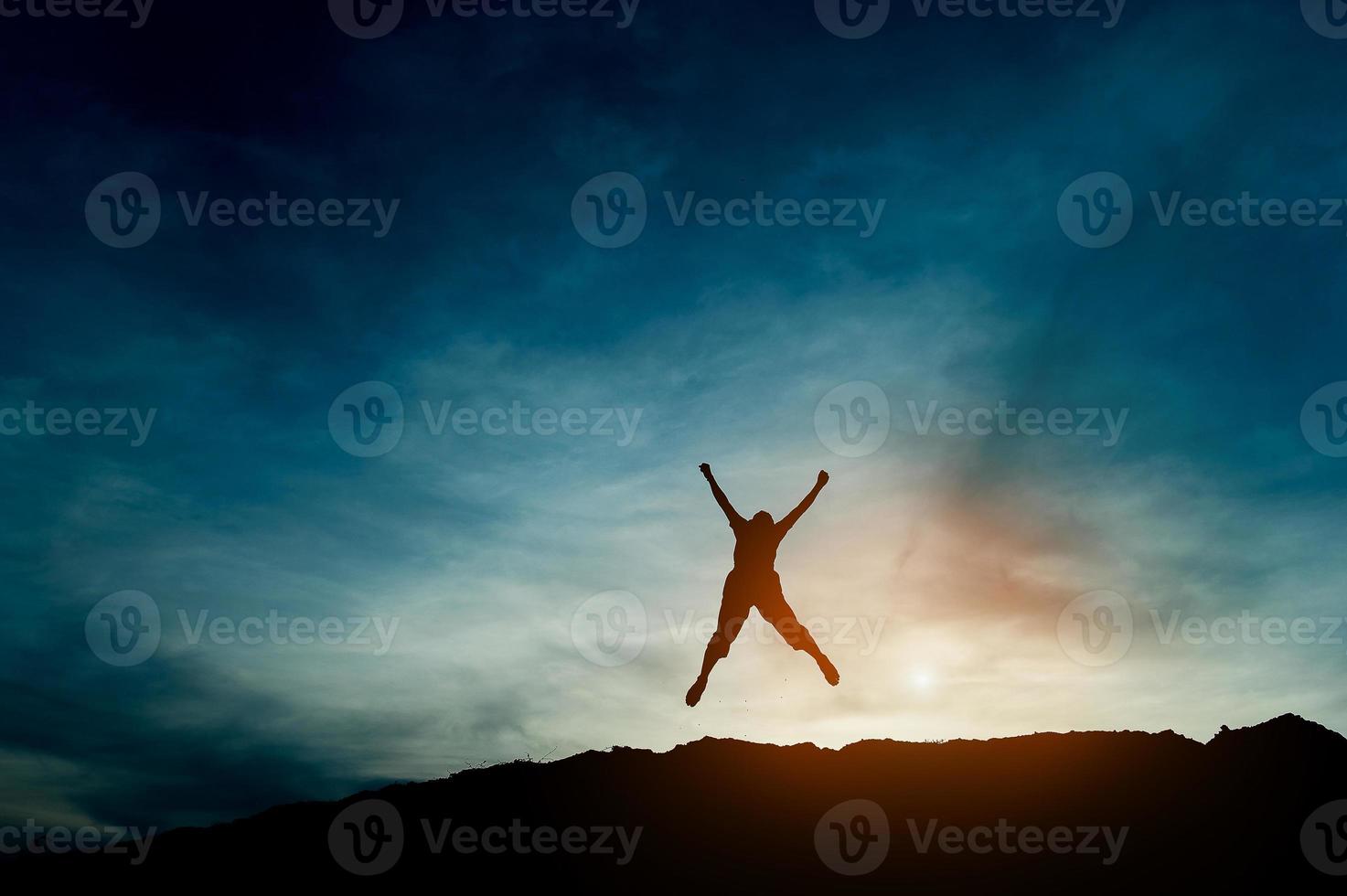 Silhouette of team leadership, teamwork and teamwork and delightful silhouette concepts photo