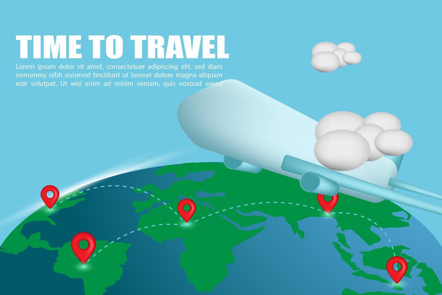 travel banner concept booking online vector