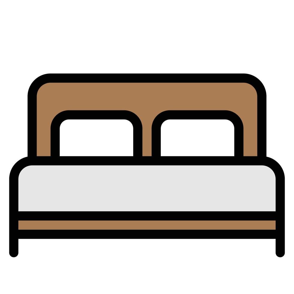 ilustración de vector de icono de dormitorio.