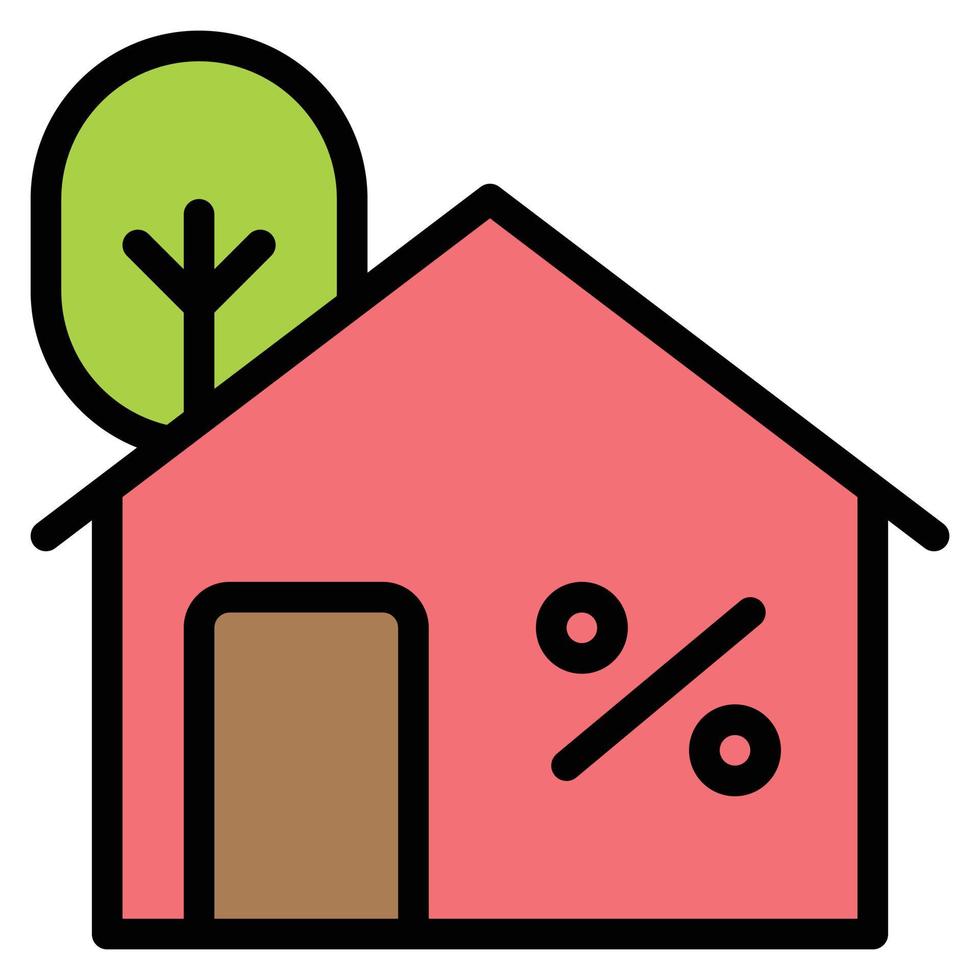 ilustración de vector de icono de hipoteca de casa.