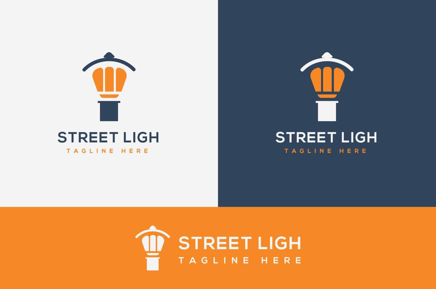 A Street Light Logo Design Concepts For Street Insurance vector