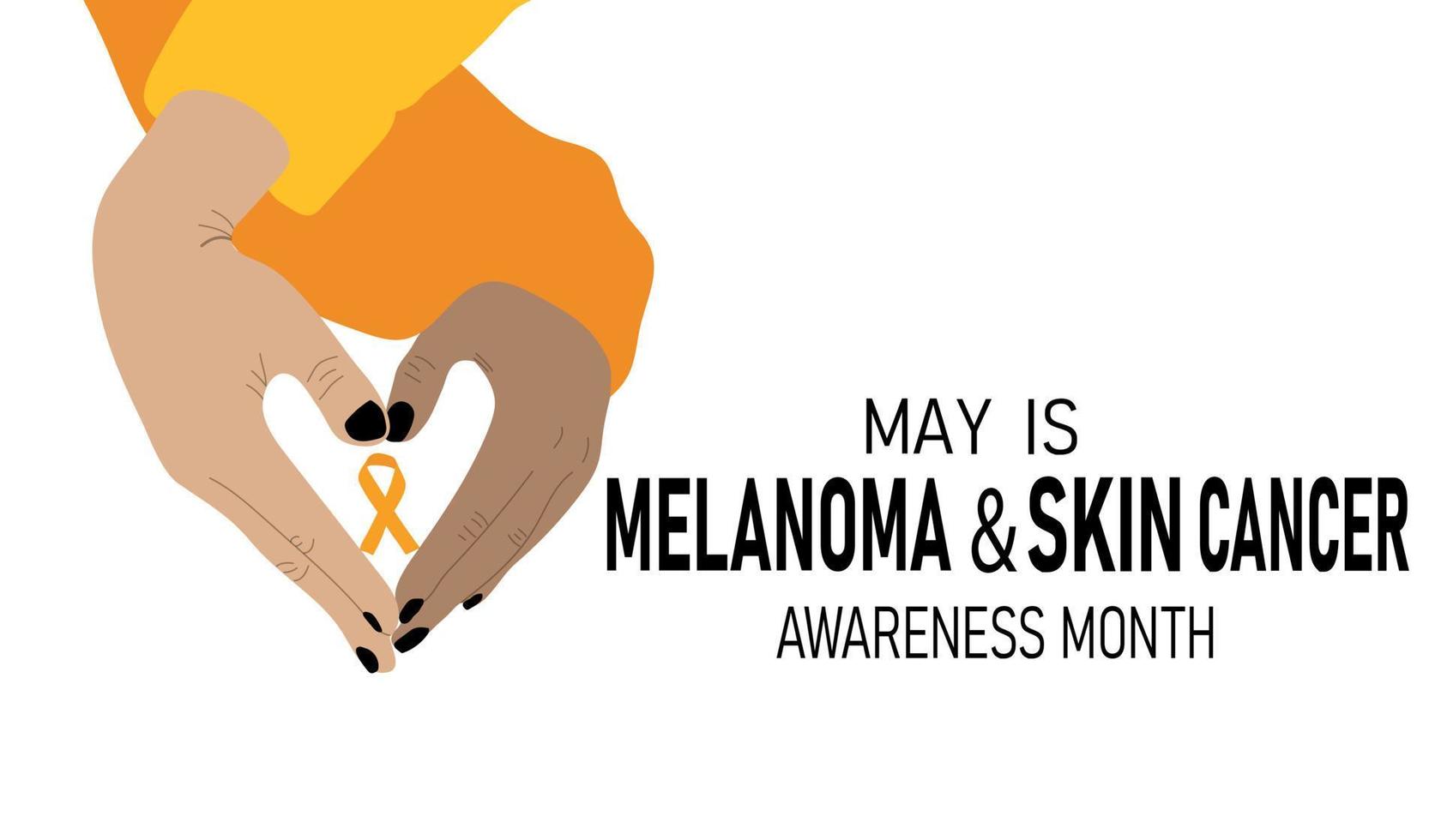 mes de concientización sobre el melanoma y el cáncer de piel vector