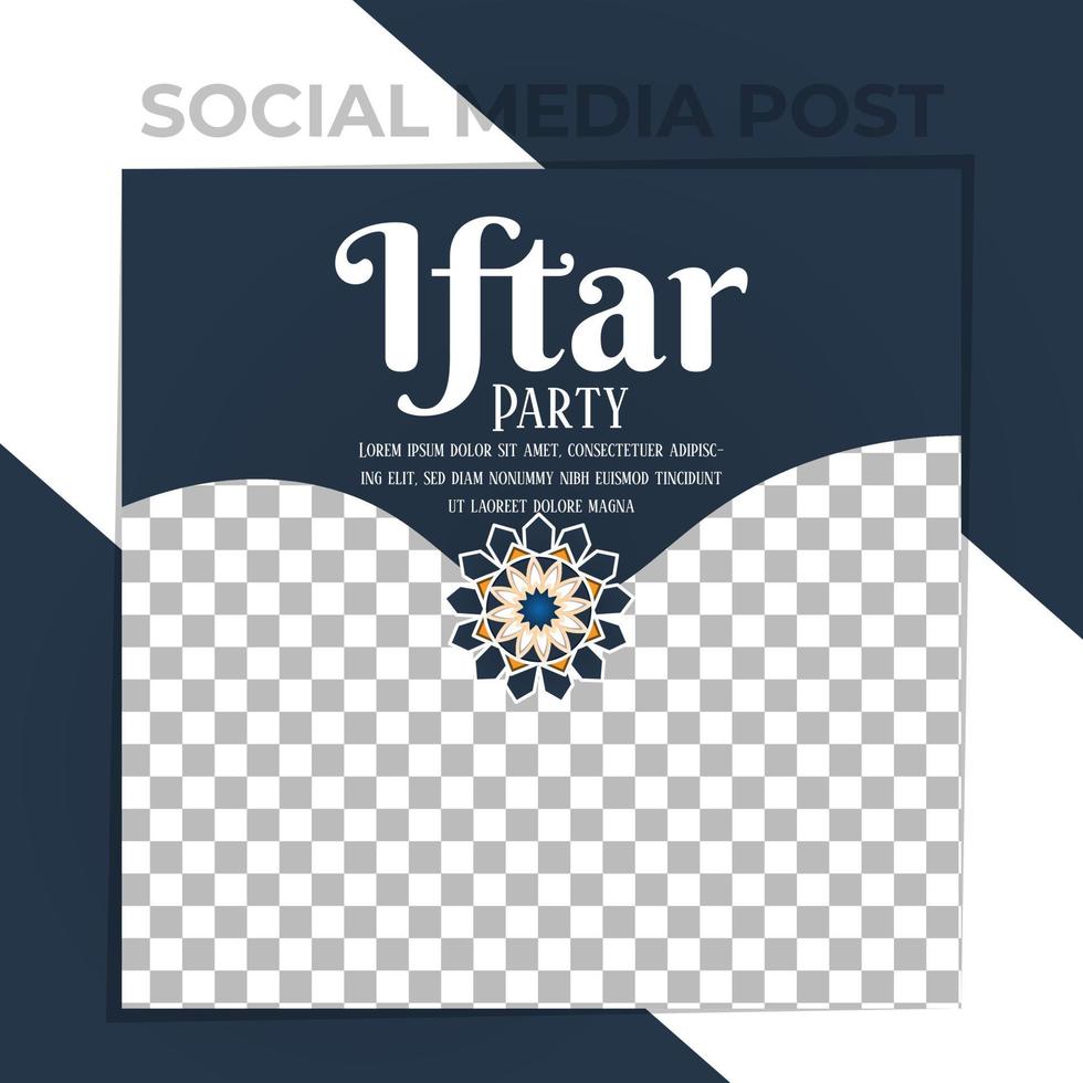 Amazing vector iftar party ramadan social media post
