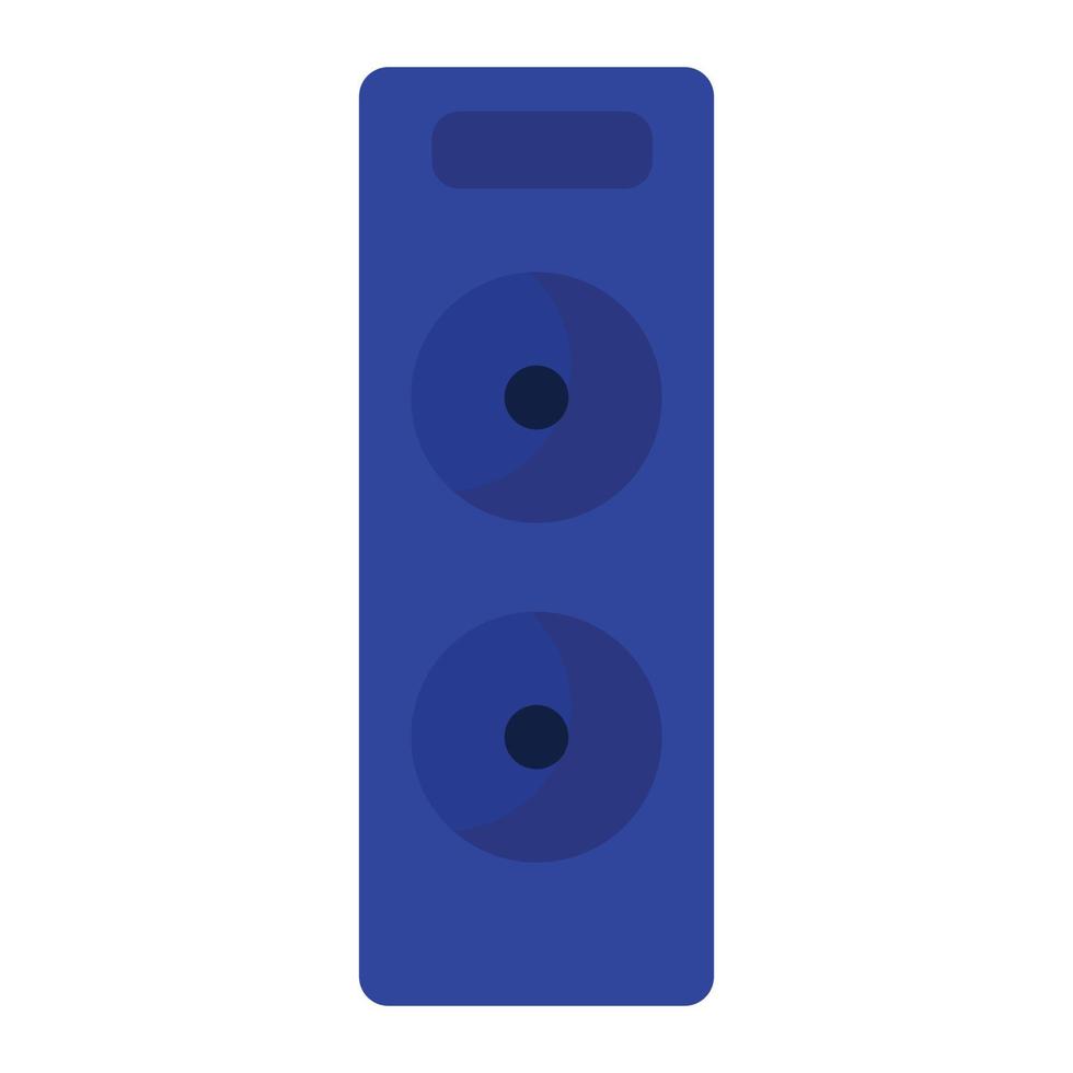 altavoz para música objeto vectorial de color semiplano vector