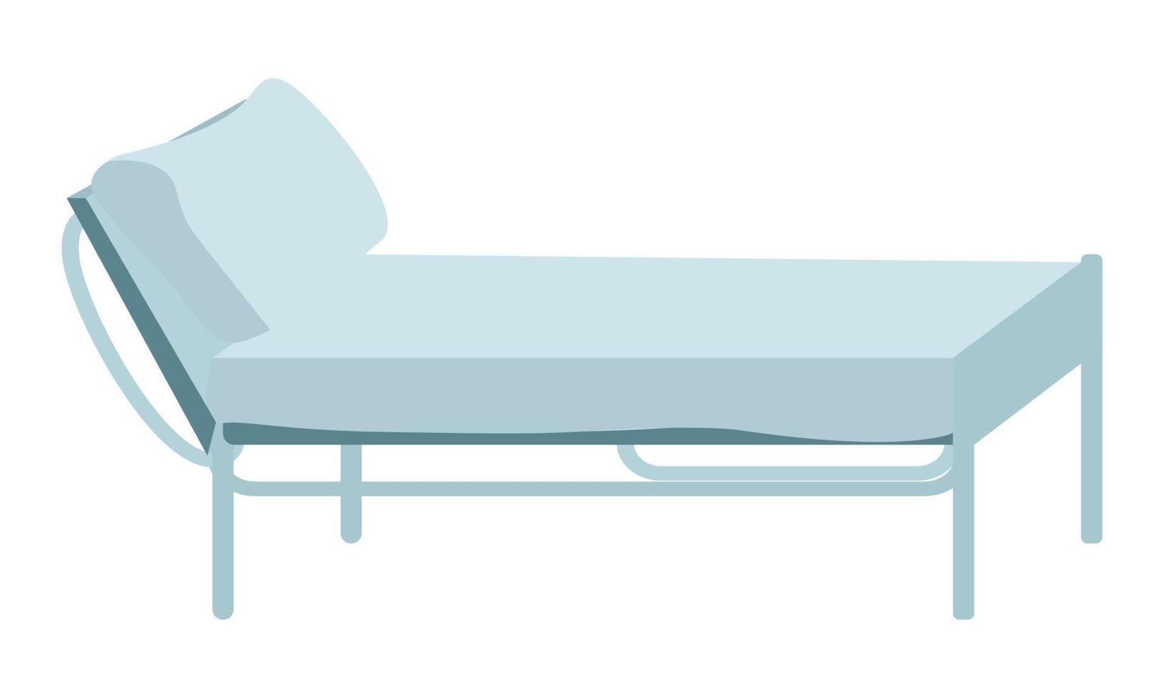Medical exam table semi flat color vector object