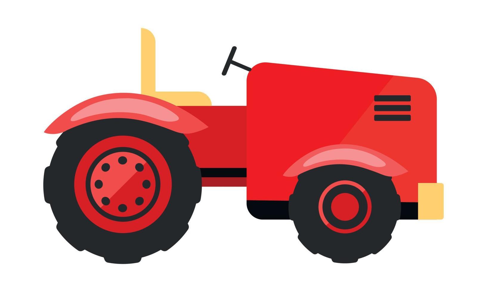 objeto vectorial de color semiplano del tractor vector