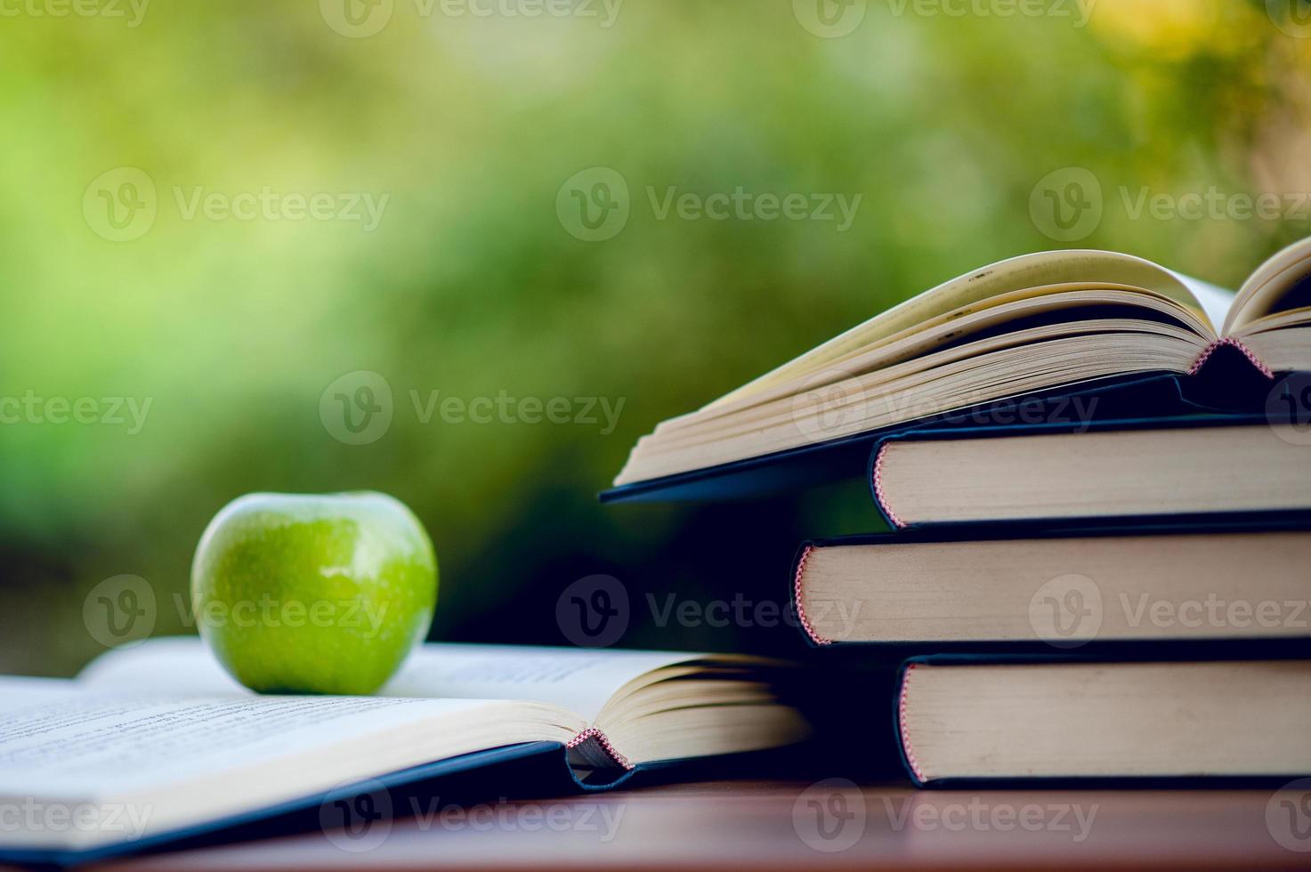 Educational equipment, boards and books Education concept With copy space photo