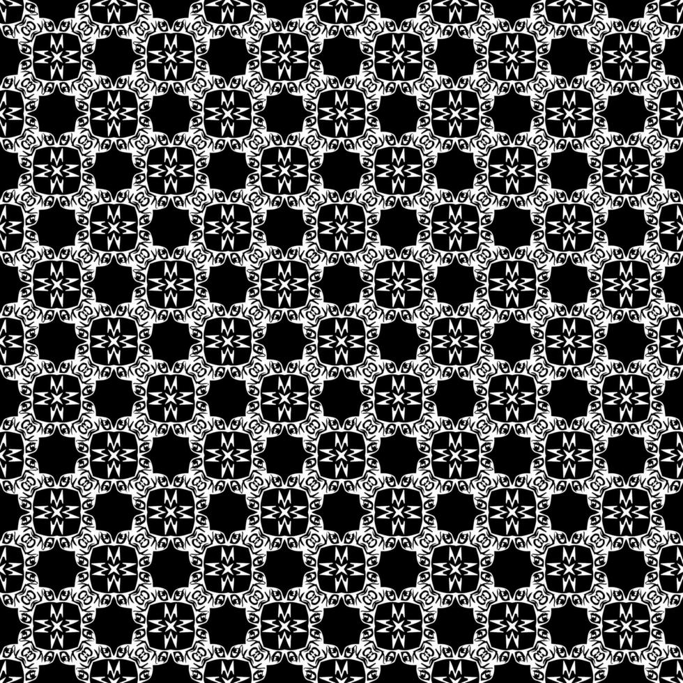 textura de patrones sin fisuras en blanco y negro. diseño gráfico ornamental en escala de grises. adornos de mosaico. plantilla de patrón. ilustración vectorial. Eps10. vector