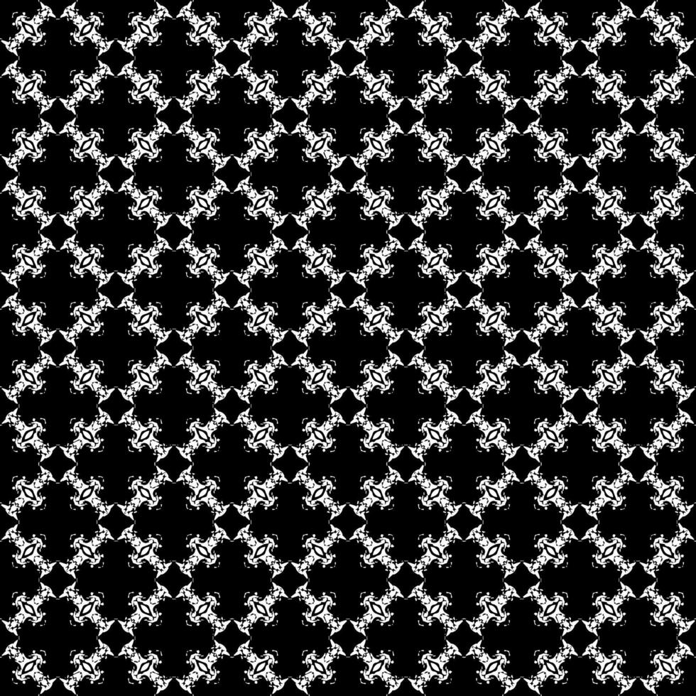 Black and white seamless pattern texture. Greyscale ornamental graphic design. Mosaic ornaments. Pattern template. Vector illustration. EPS10.