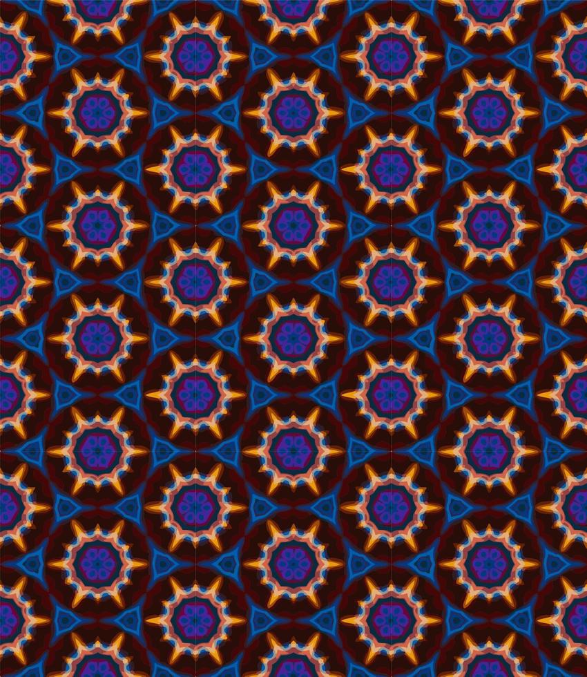 Blue, red and yellow color seamless pattern texture and template. Multicolored. Colorful ornamental graphic design. vector