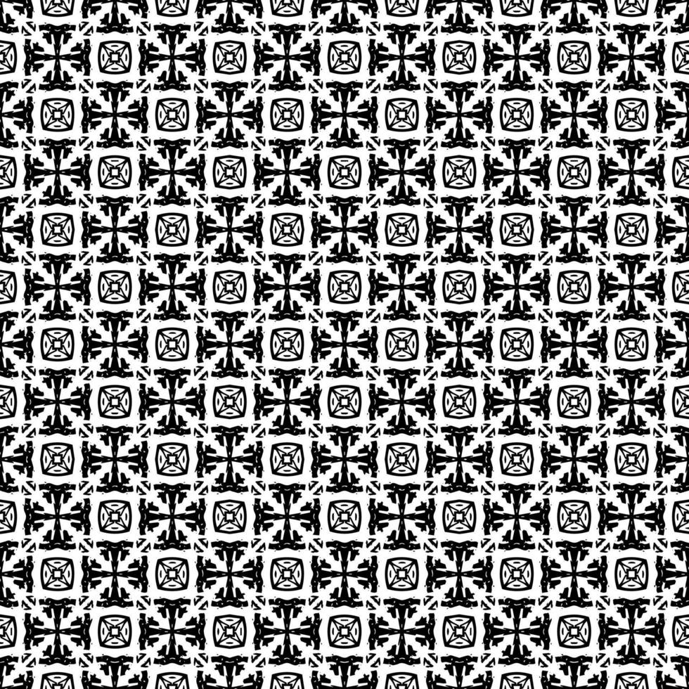 Black and white seamless pattern texture. Greyscale ornamental graphic design. Mosaic ornaments. Pattern template. Vector illustration. EPS10.