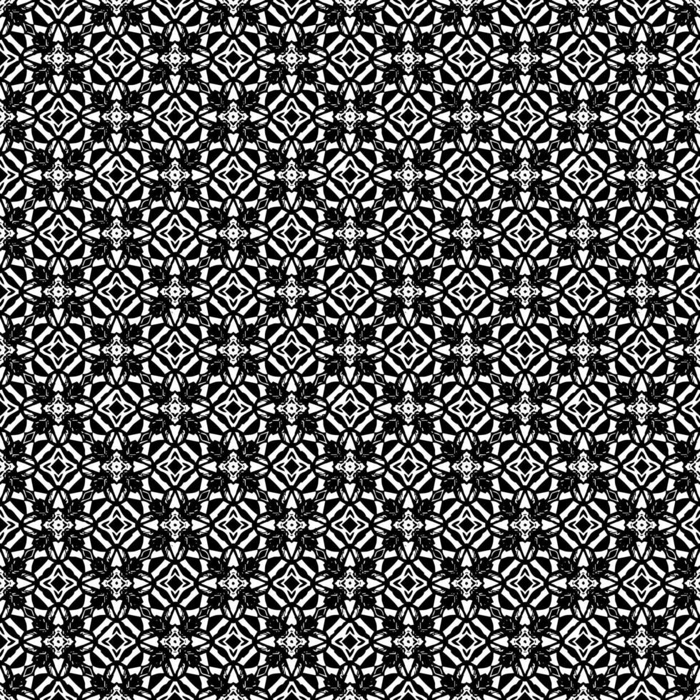 textura de patrones sin fisuras en blanco y negro. diseño gráfico ornamental en escala de grises. adornos de mosaico. plantilla de patrón. ilustración vectorial. Eps10. vector