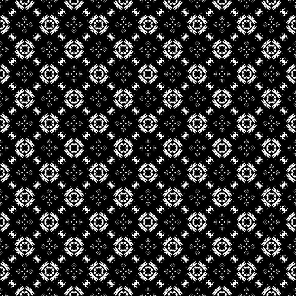 Black and white seamless pattern texture. Greyscale ornamental graphic design. Mosaic ornaments. Pattern template. Vector illustration. EPS10.