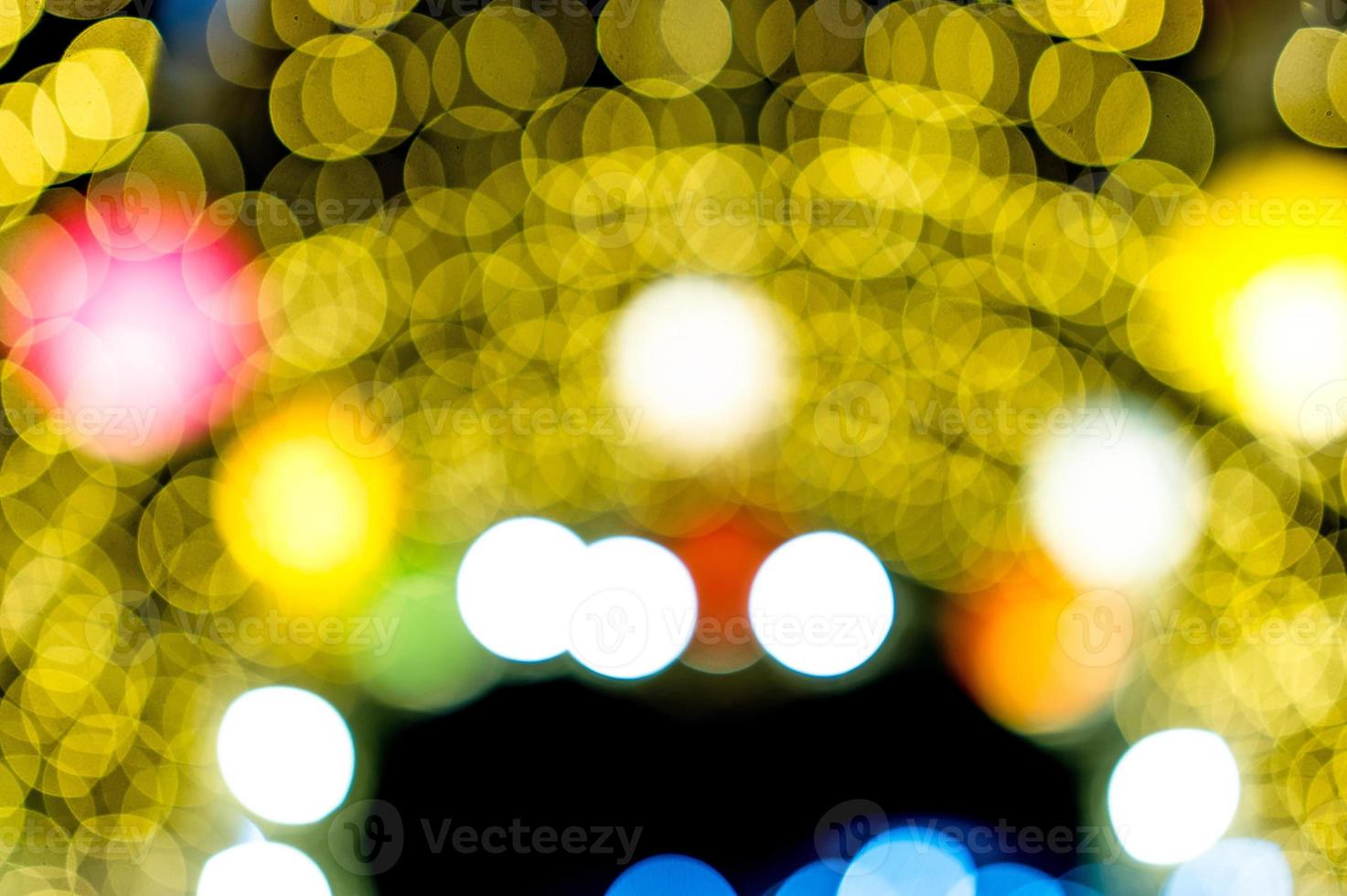 Colorful lights On New Year's Day, Bokeh circle lights, background image with copy space. photo