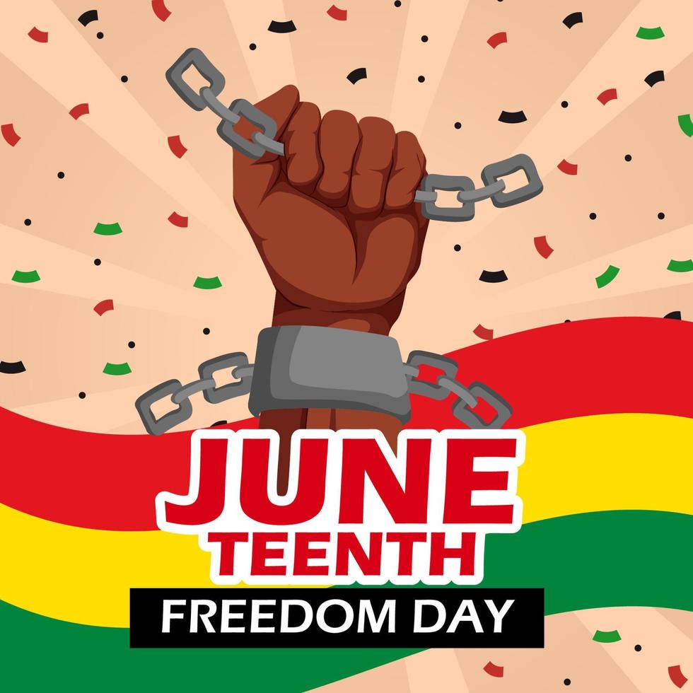 concepto del día de la libertad del 19 de junio vector