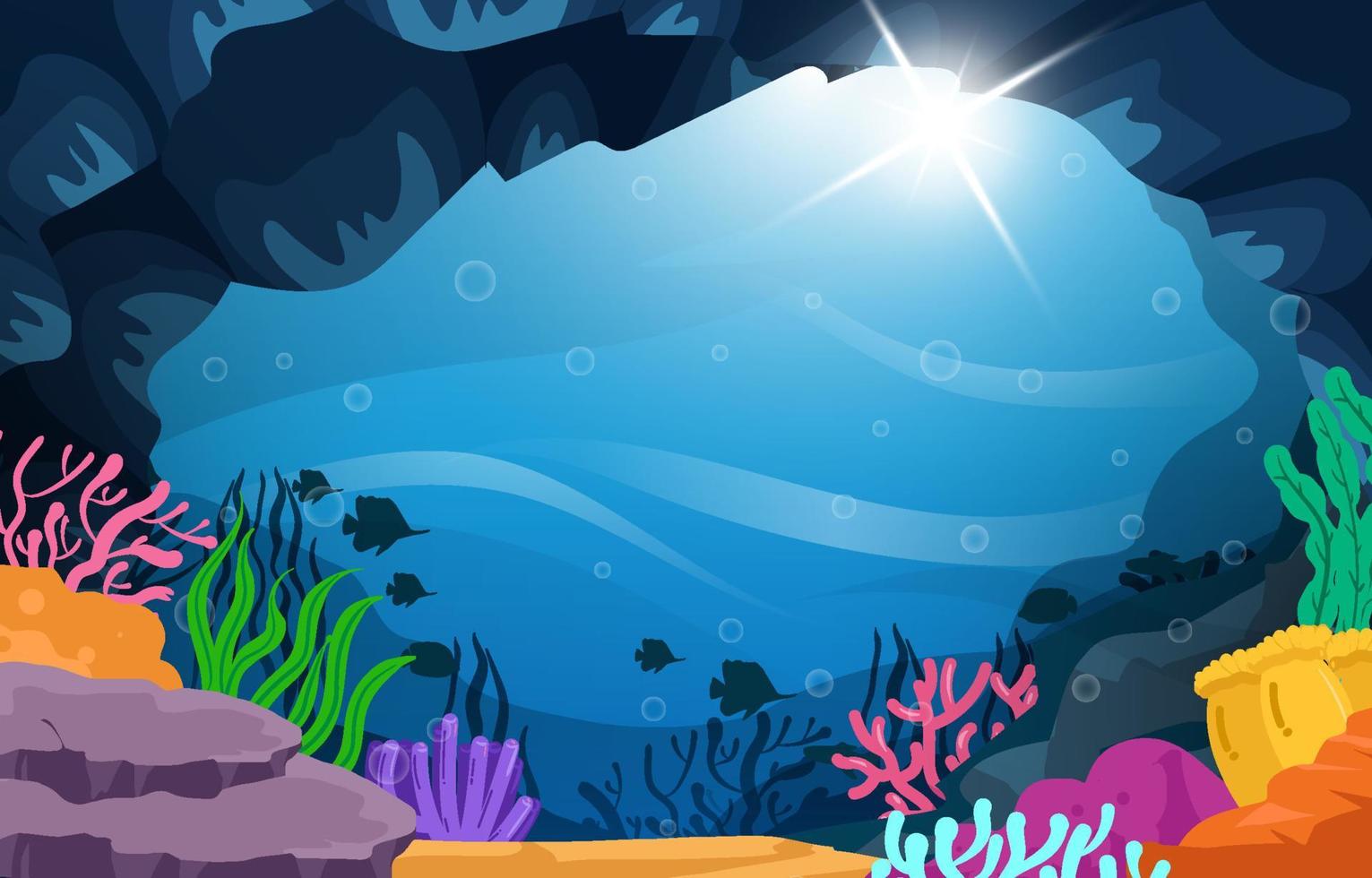 Beautiful Under Water Background vector