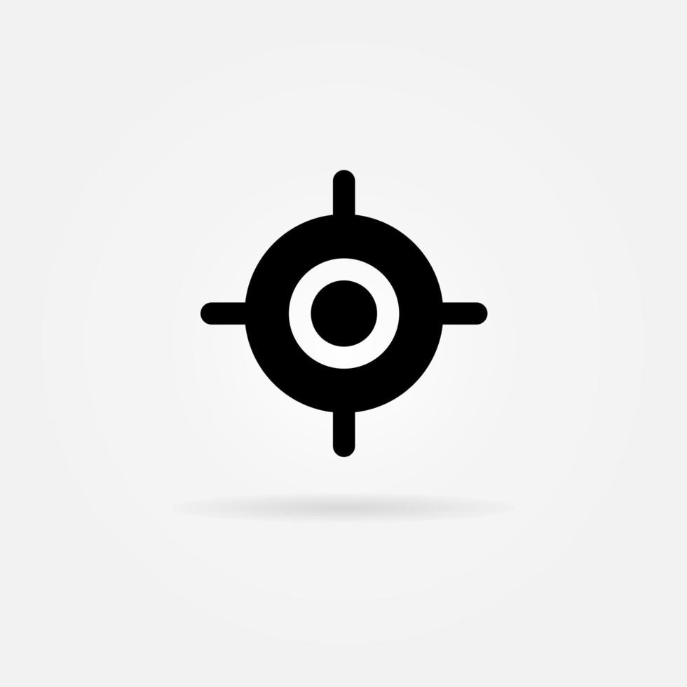 Target, Focus, Sniper, Aim Icon Solid Style. Vector Icon Design Element. Vector Icon Template Background