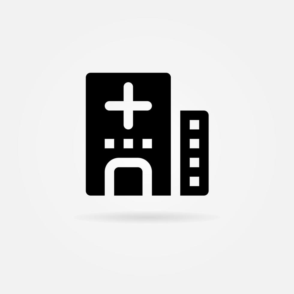 Hospital Icon Solid Style. Vector Icon Design Element. Vector Icon Template Background