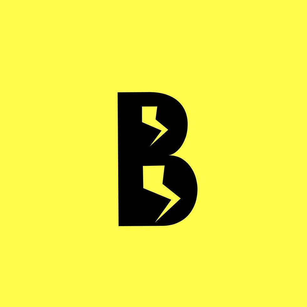 Letter B Logo with Lightning. Perfect For Your Logo. vector