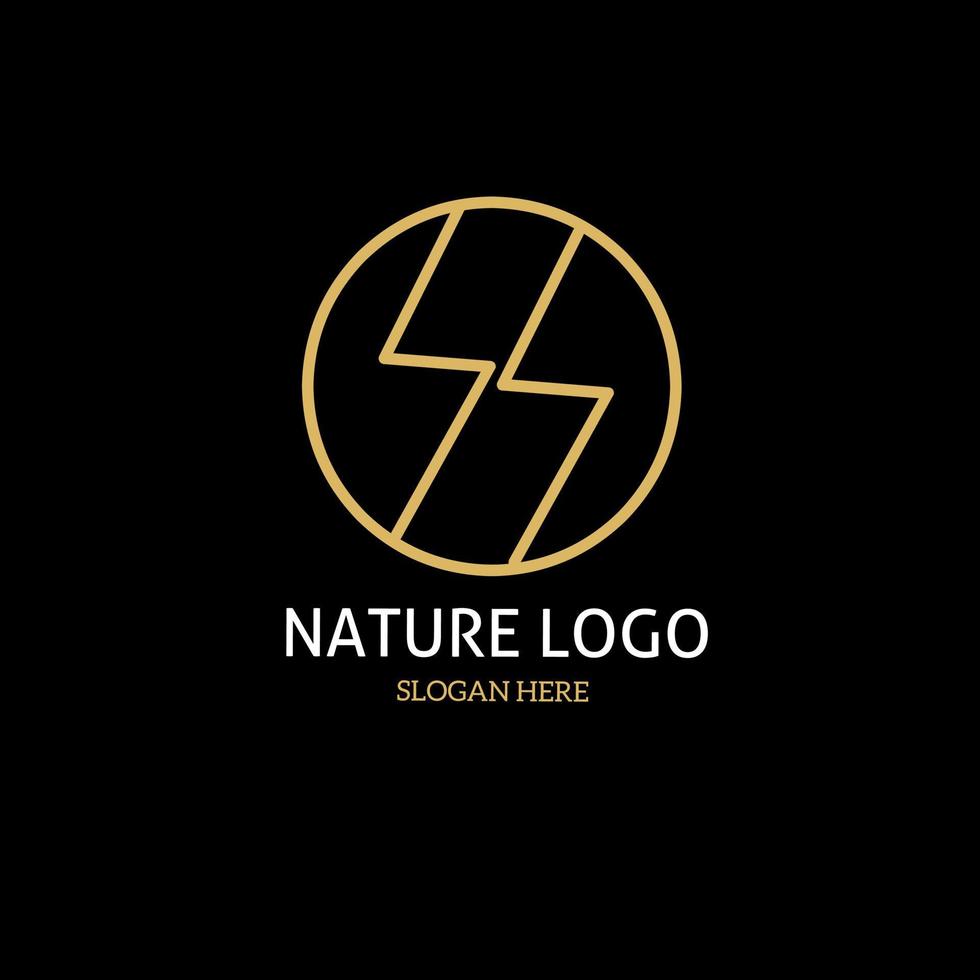 Lightning luxury logo vector