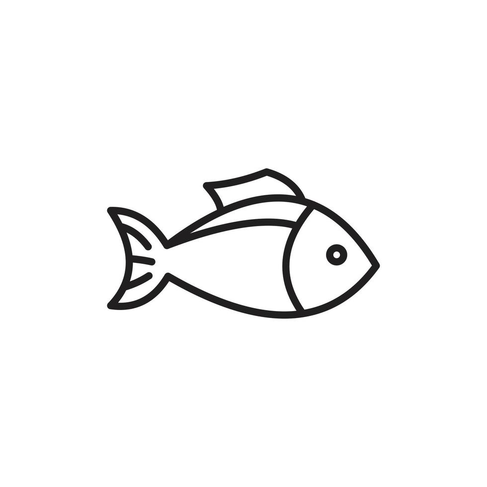 plantilla de icono de pescado color negro editable. icono de pescado símbolo de icono ilustración vectorial plana para diseño gráfico y web. vector