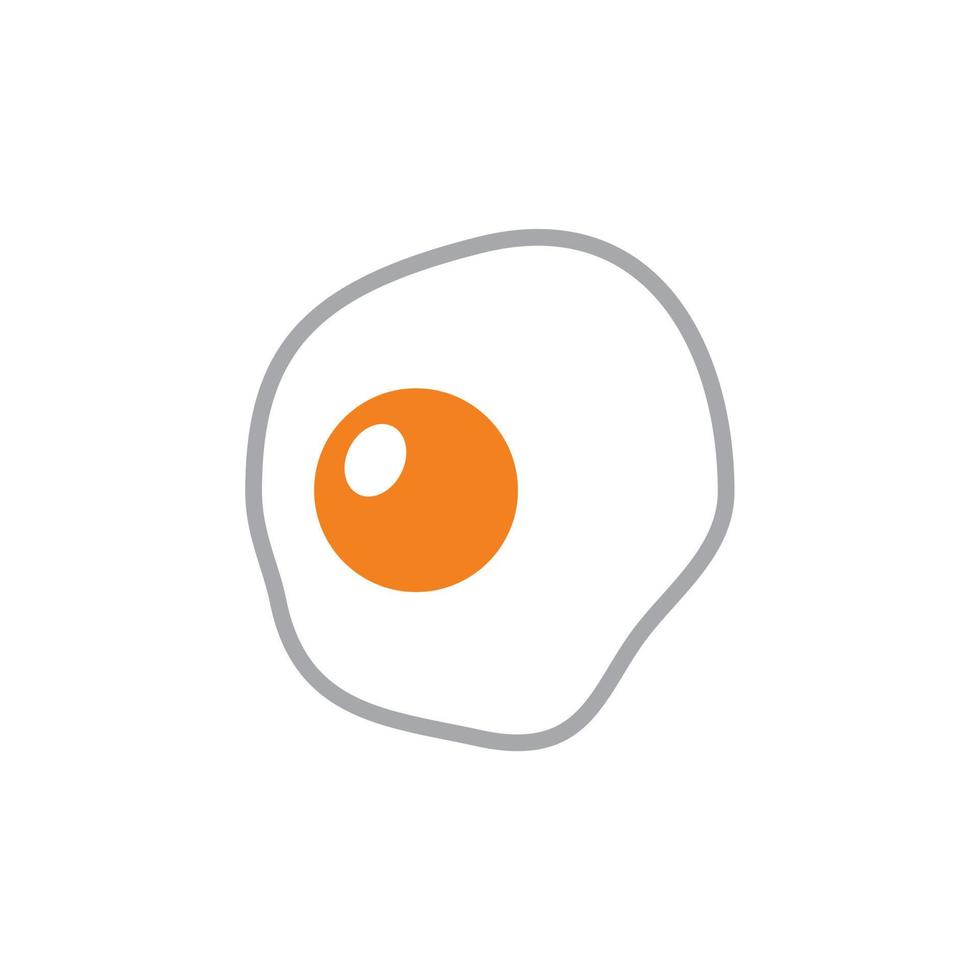 Fried egg icon template black color editable. Fried egg icon symbol Flat vector illustration for graphic and web design.