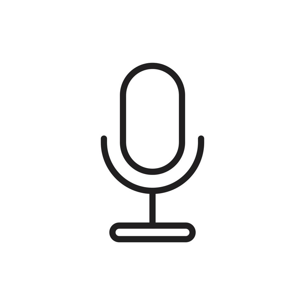 Microphone icon template black color editable. Microphone icon symbol Flat vector illustration for graphic and web design.