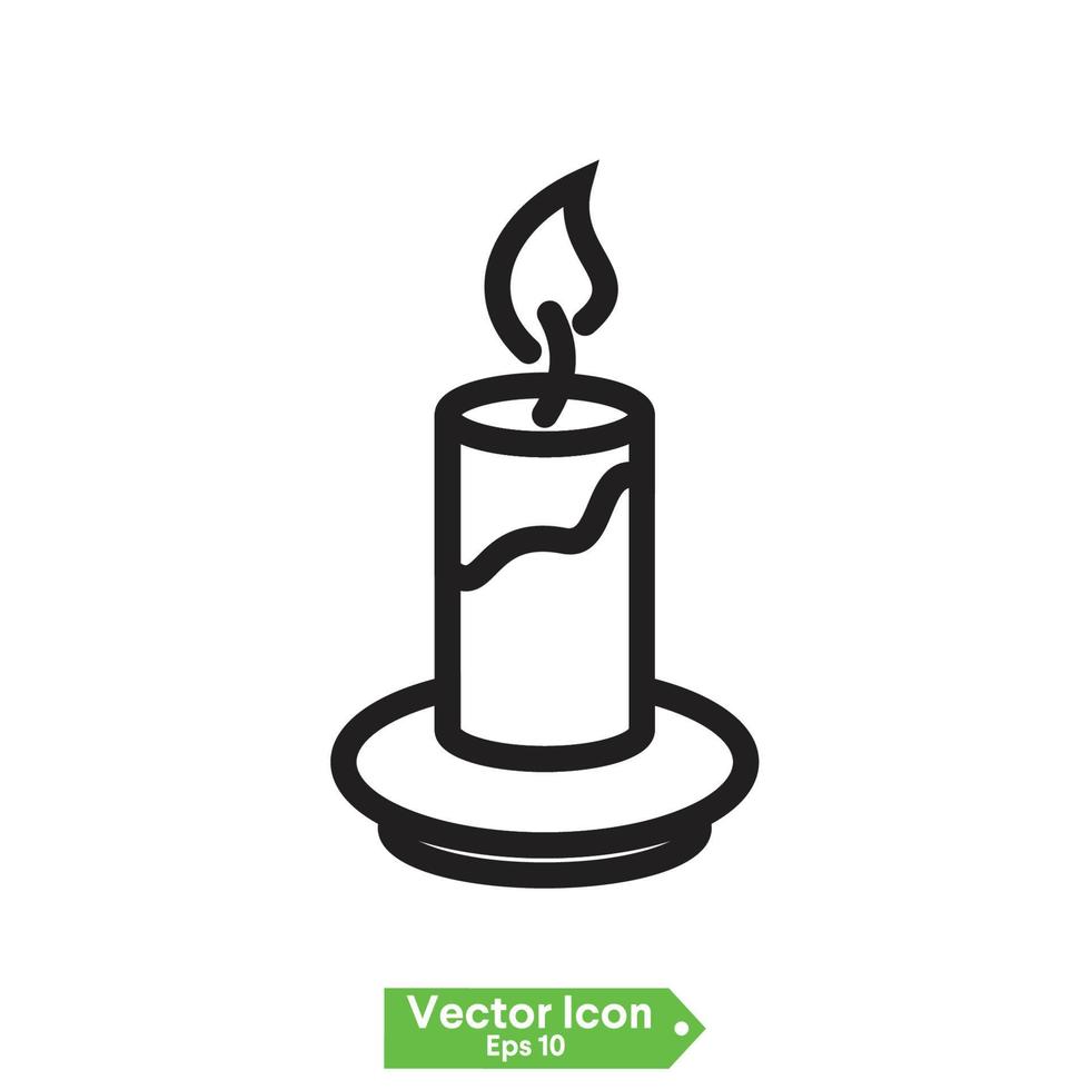 Candle icon - Vector. burn candle icon vector