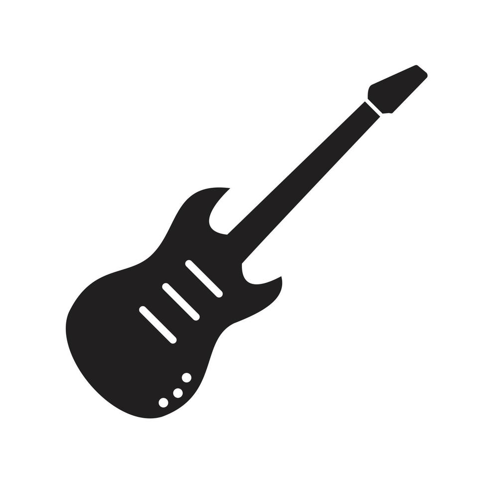 plantilla de icono de guitarra eléctrica color negro editable. icono de guitarra eléctrica trabajo en equipo icono símbolo ilustración vectorial plana para diseño gráfico y web. vector