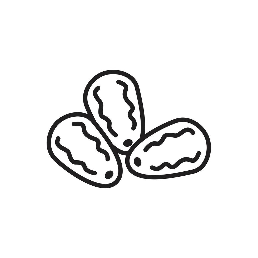 Date palm icon template black color editable. Date palm icon symbol Flat vector illustration for graphic and web design.