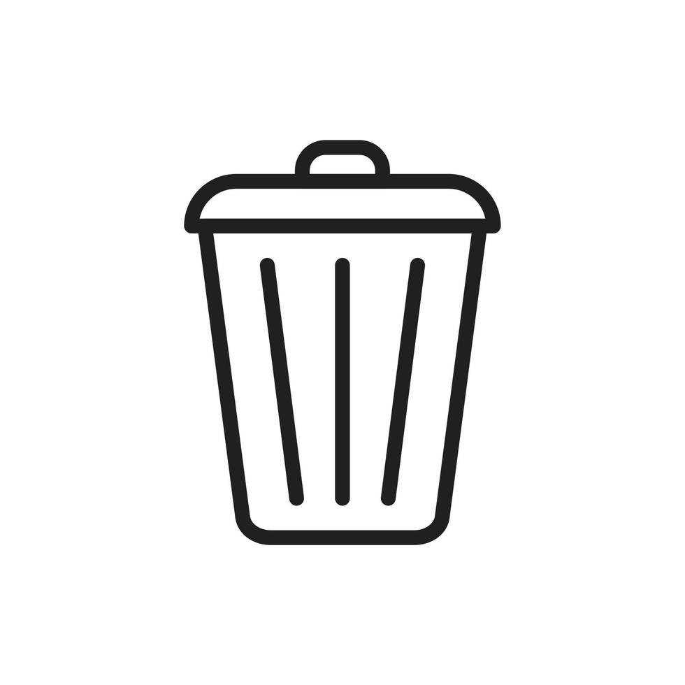 Bin Vector icon template black color editable. Bin Vector icon symbol Flat vector illustration for graphic and web design.
