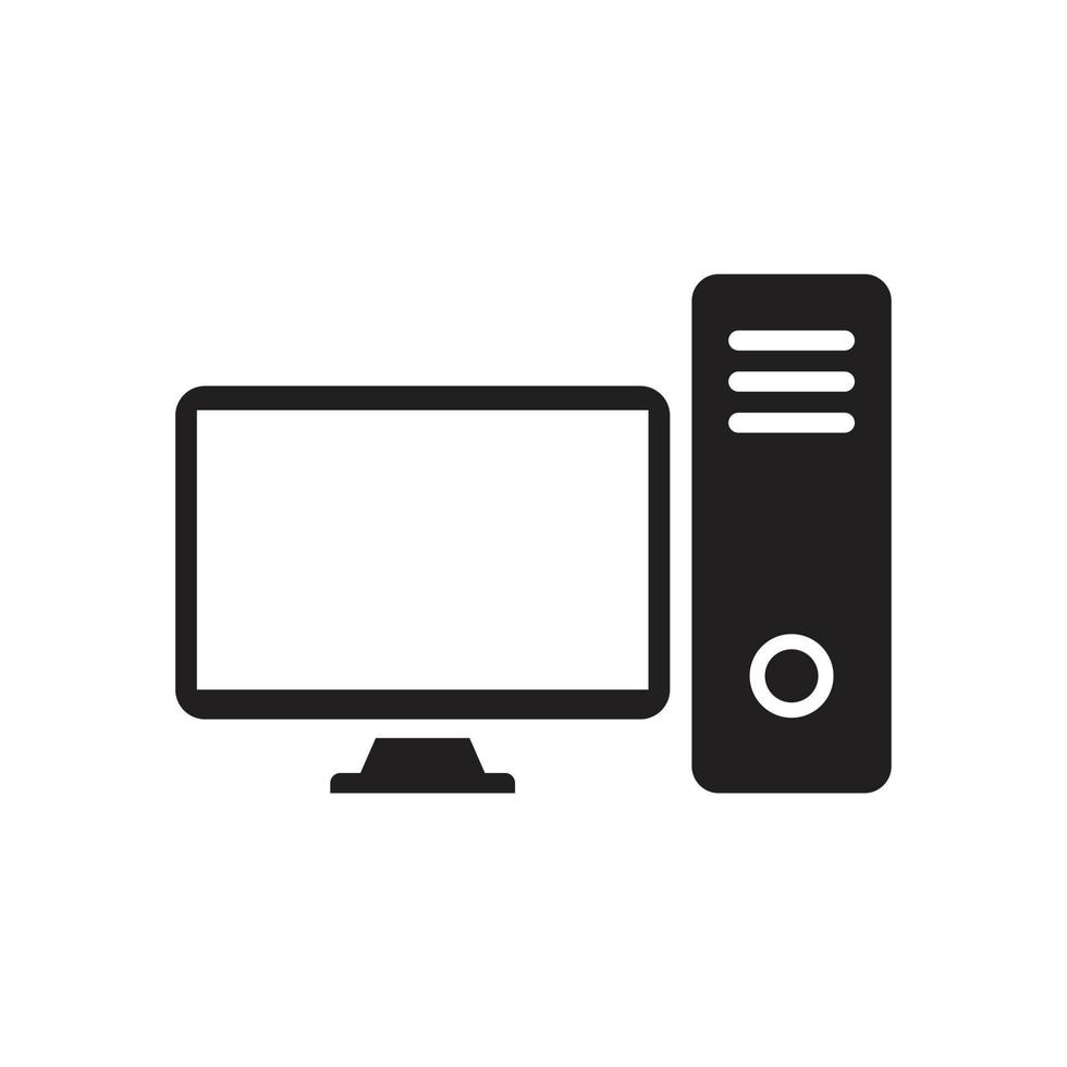 Computer Icon template black color editable. Computer Icon symbol Flat vector illustration for graphic and web design.