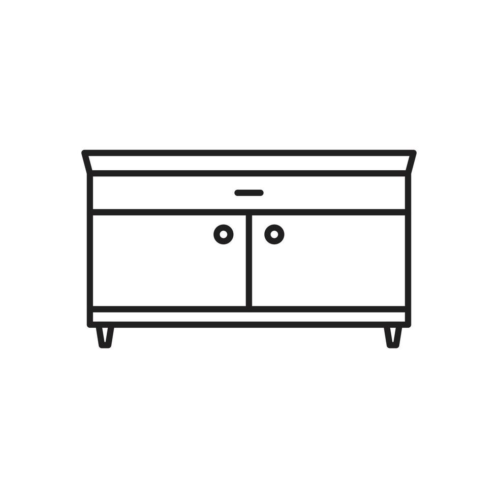 Sideboard icon template black color editable. Sideboard icon symbol Flat vector illustration for graphic and web design.