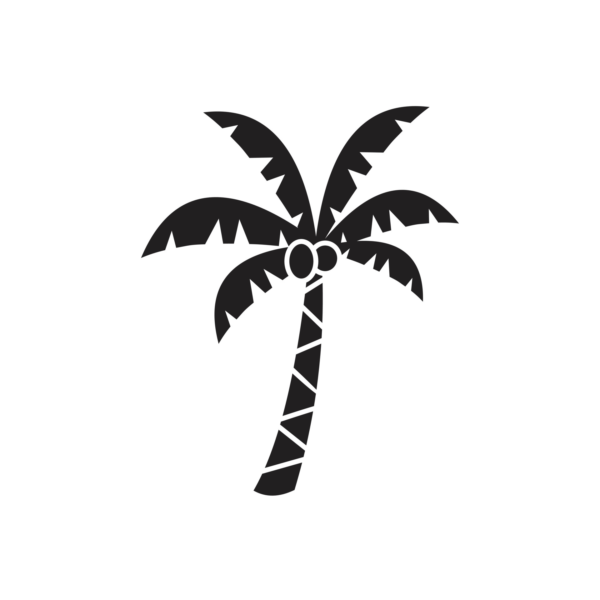 Palm tree Icon template black color editable. Palm tree Icon symbol ...