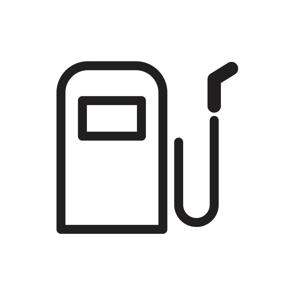 Plantilla de icono de gasolinera en color negro editable. Ilustración de vector plano de símbolo de icono de gasolinera para diseño gráfico y web.