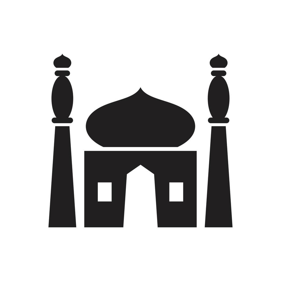 Mosque Icon template black color editable. Mosque Icon symbol Flat vector illustration for graphic and web design.