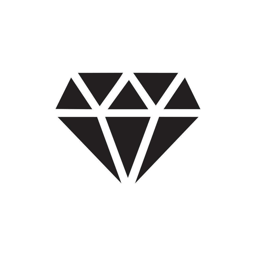 Diamond vector icon template black color editable. Diamond vector icon symbol Flat vector illustration for graphic and web design.