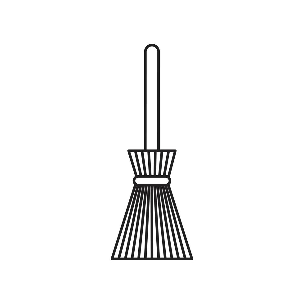 broom icon template black color editable. broom icon symbol Flat vector illustration for graphic and web design.