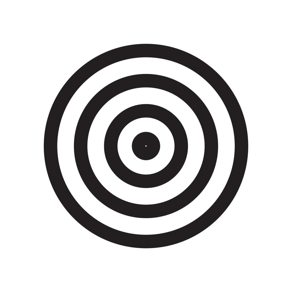 plantilla de icono de objetivo objetivo editable en color negro. ilustración de vector plano de símbolo de icono de objetivo objetivo para diseño gráfico y web.