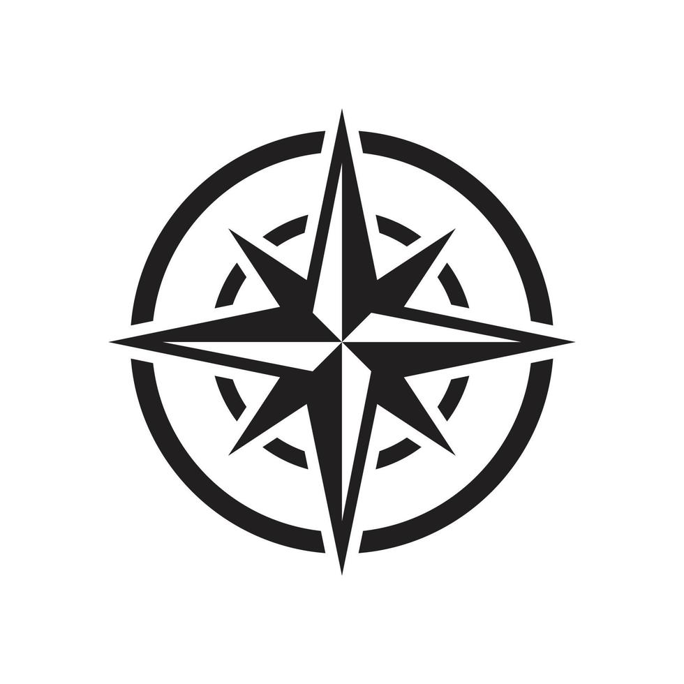 Compass Icon template black color editable. Compass Icon symbol Flat vector illustration for graphic and web design.