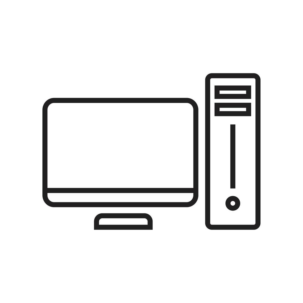 Computer Icon template black color editable. Computer Icon symbol Flat vector illustration for graphic and web design.