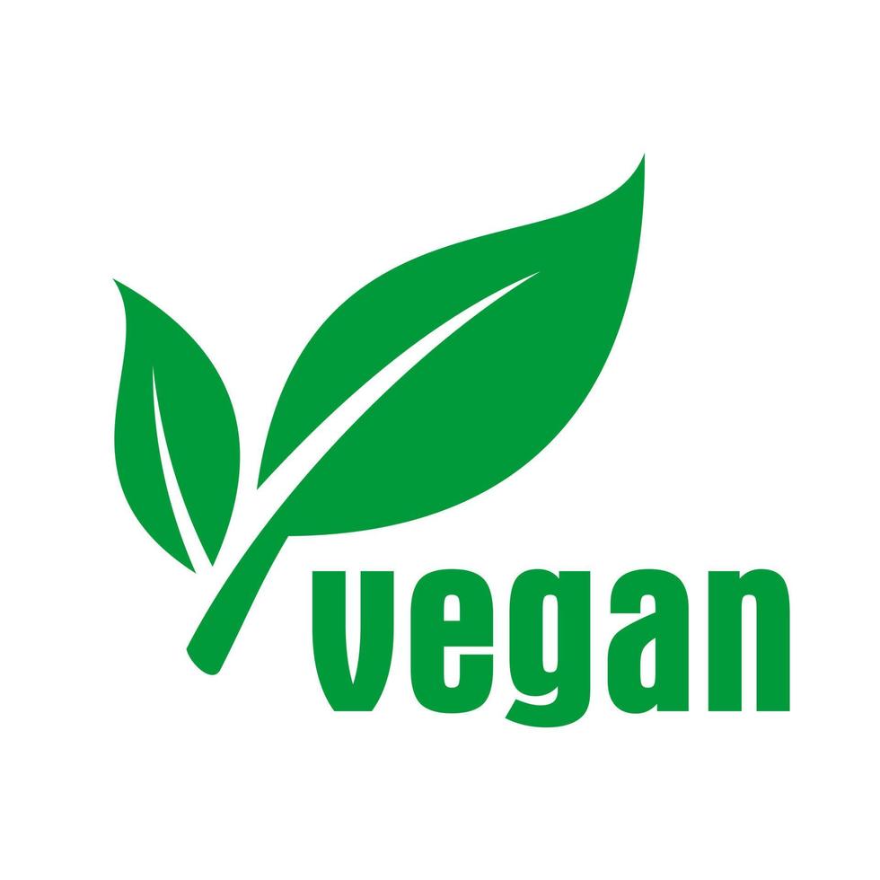 icono de vector vegano, icono para comida vegana