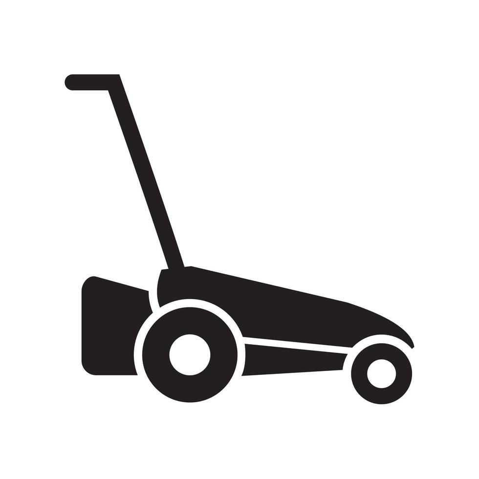 Lawn mower icon template black color editable. Lawn mower icon symbol Flat vector illustration for graphic and web design.