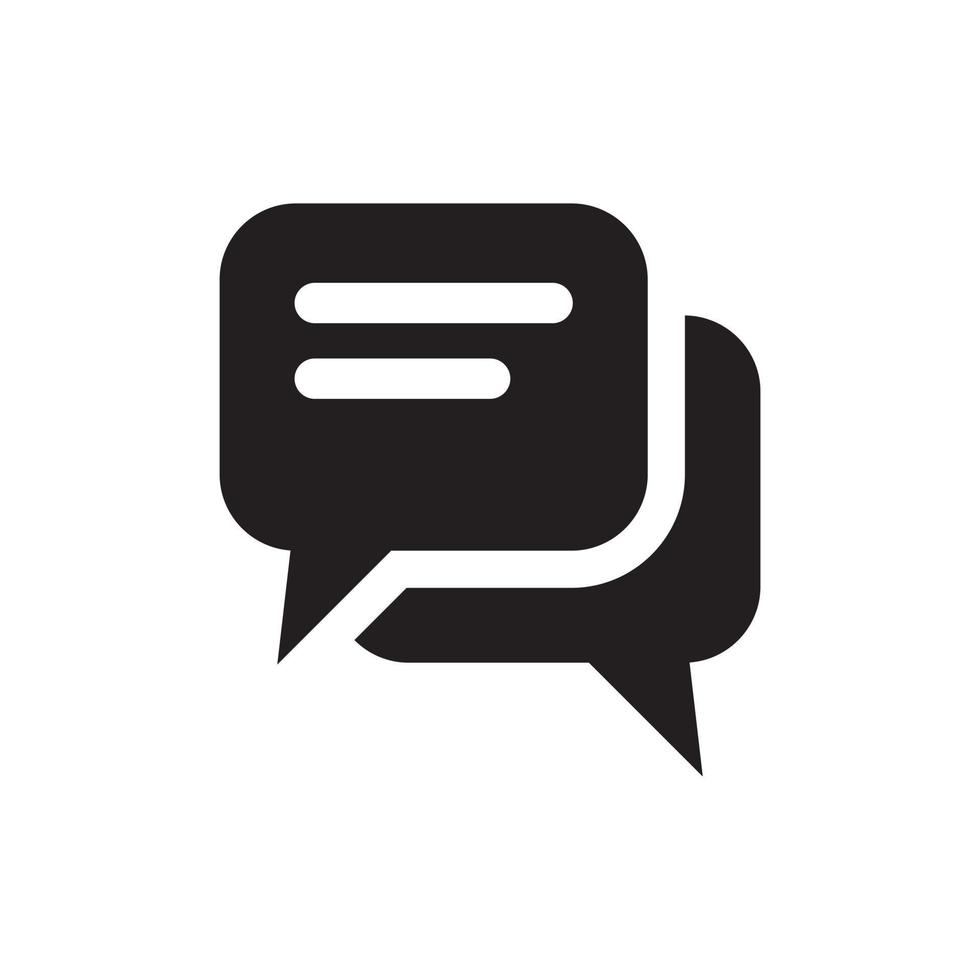 chat, plantilla de icono de mensaje color negro editable. chat, icono de mensaje símbolo ilustración vectorial plana para diseño gráfico y web. vector