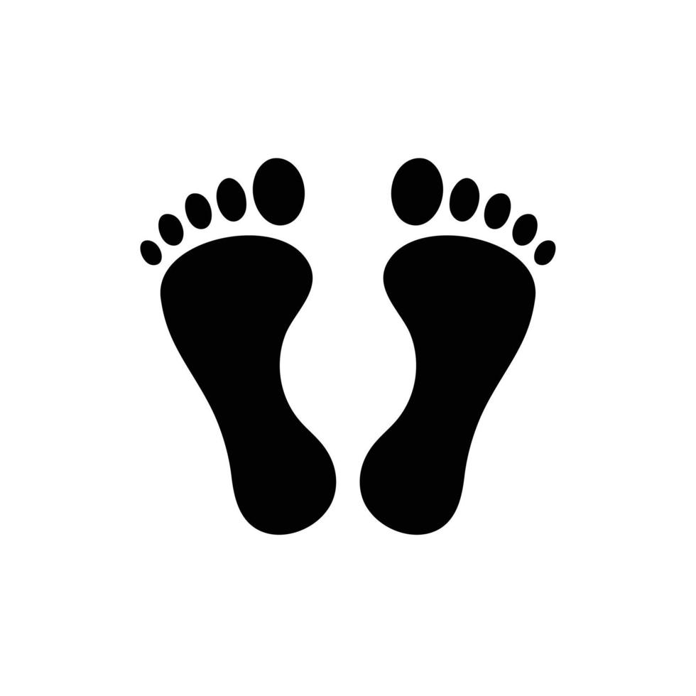 footprints vector icon template black color editable. footprints vector icon symbol Flat vector illustration for graphic and web design.
