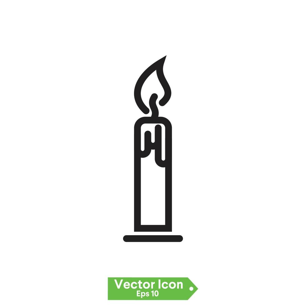 Candle icon - Vector. burn candle icon vector