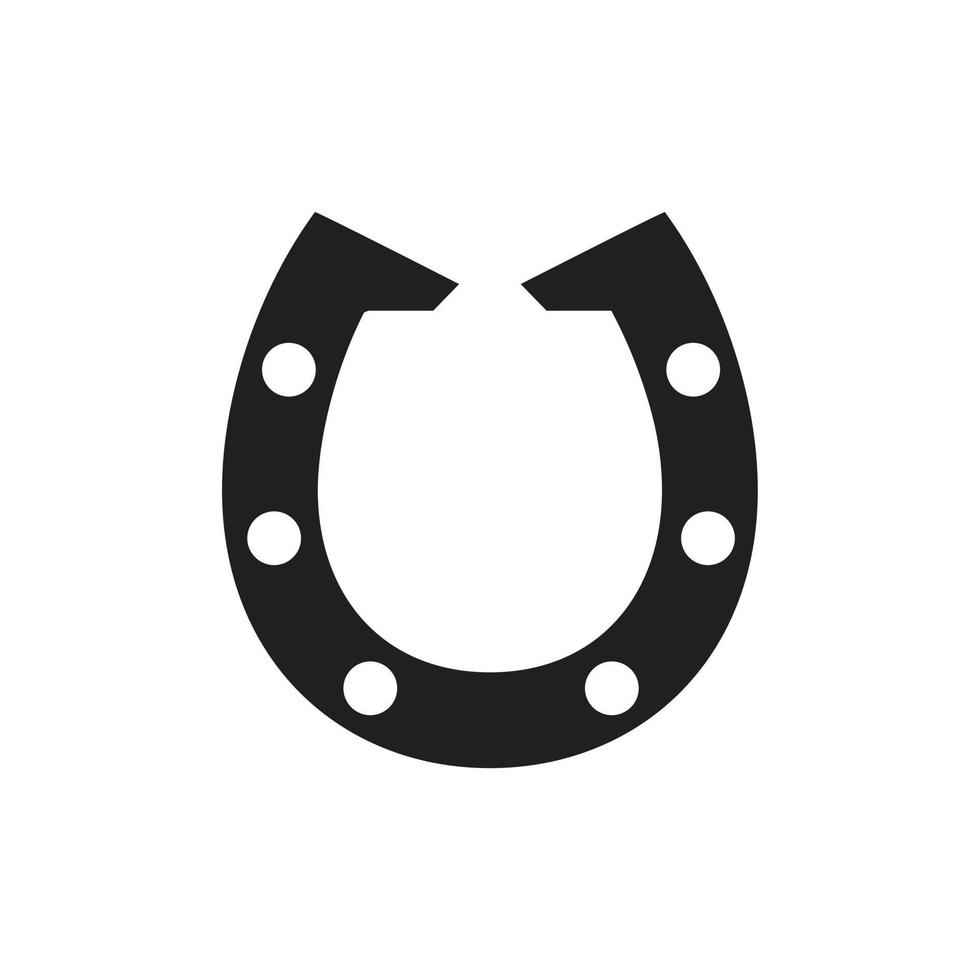 Horse shoe Icon template black color editable. Horse shoe Icon symbol Flat vector illustration for graphic and web design.