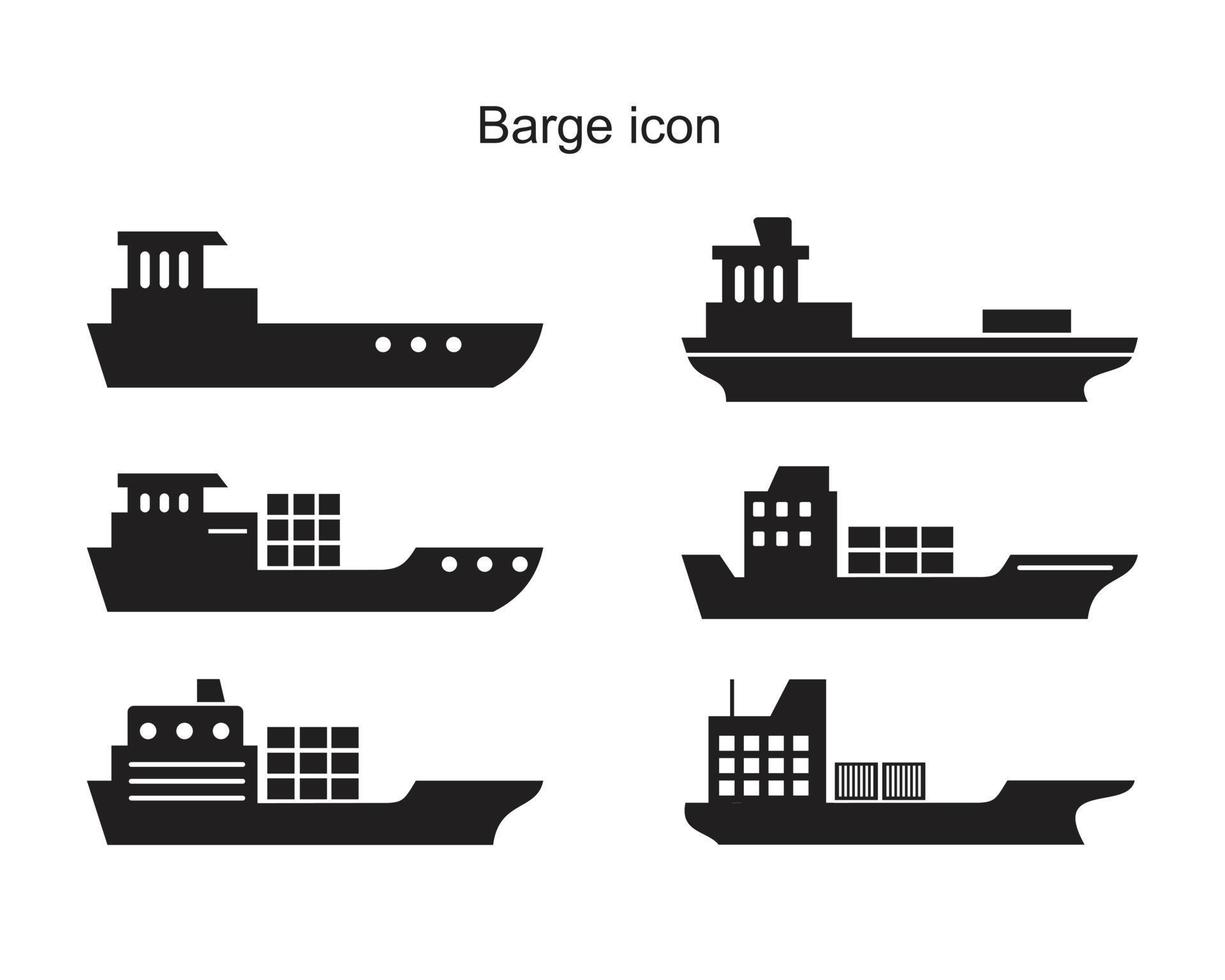 Barge icon template black color editable. Barge icon symbol Flat vector illustration for graphic and web design.