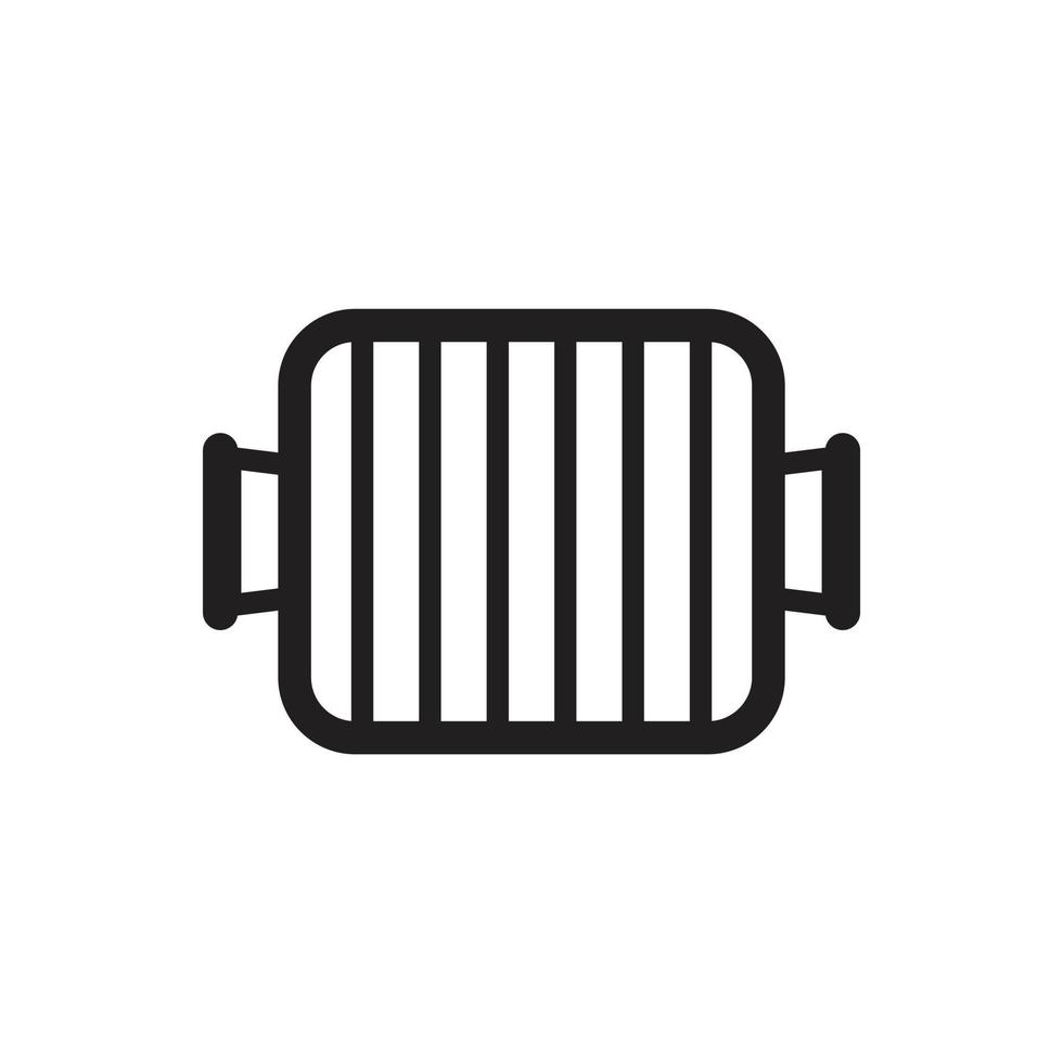 Grill icon template black color editable. Grill icon symbol Flat vector illustration for graphic and web design.
